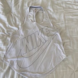 White Nike Logo Tank